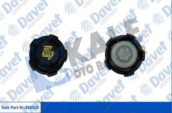 KALE 358505 Genlesme Tank Kapagi R9-R19-R21-Megane I-Ii-Iii-Iv-Fluence 10<13-Master Iii-Trafic Ii-Clio Ii-Iii-Iv-Symbol 02<08/13<16-Kangoo 03<12-Laguna I-Ii-Captur 13<16-Sandero 08=>-Logan 06=>-Duster 10<18-Dokker 12=>Qashqai Ii [1.4 Ar] (Siyah-Beyaz)